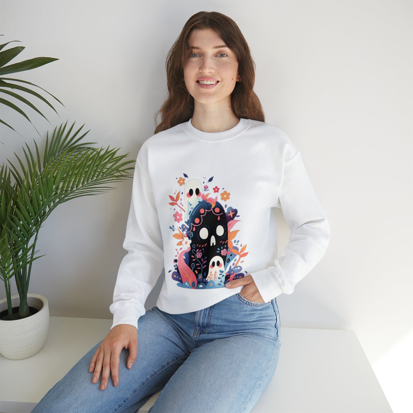 Ghosties Unisex Heavy Blendâ„¢ Crewneck Sweatshirt