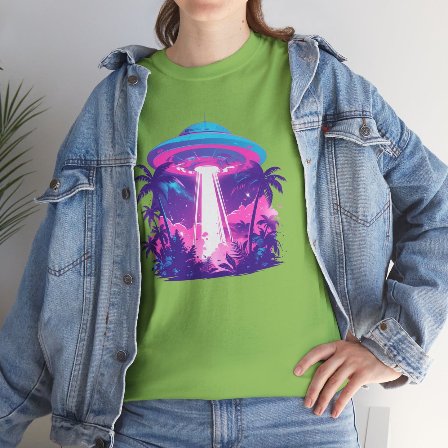 Tropical UFO Unisex Heavy Cotton Tee