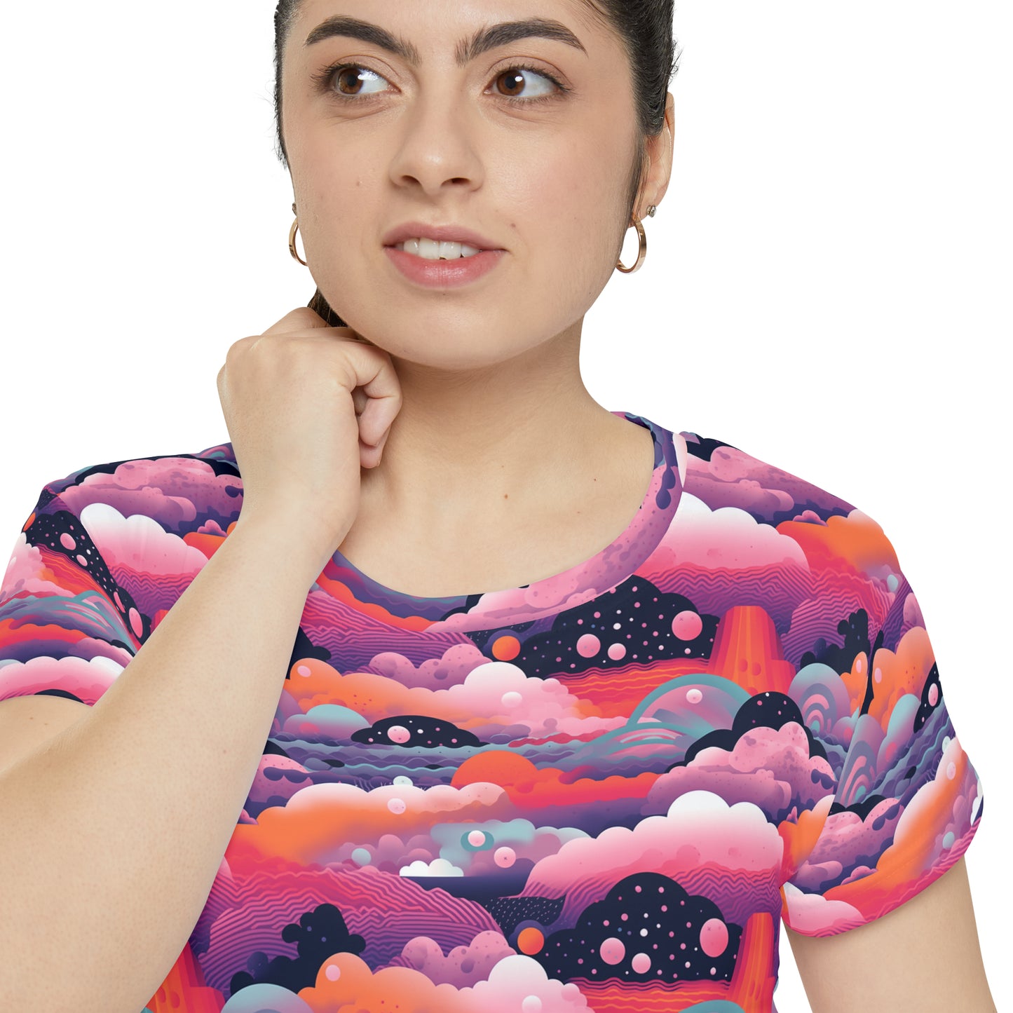 Cosmic Whimsy Women's Short Sleeve Shirt (AOP)