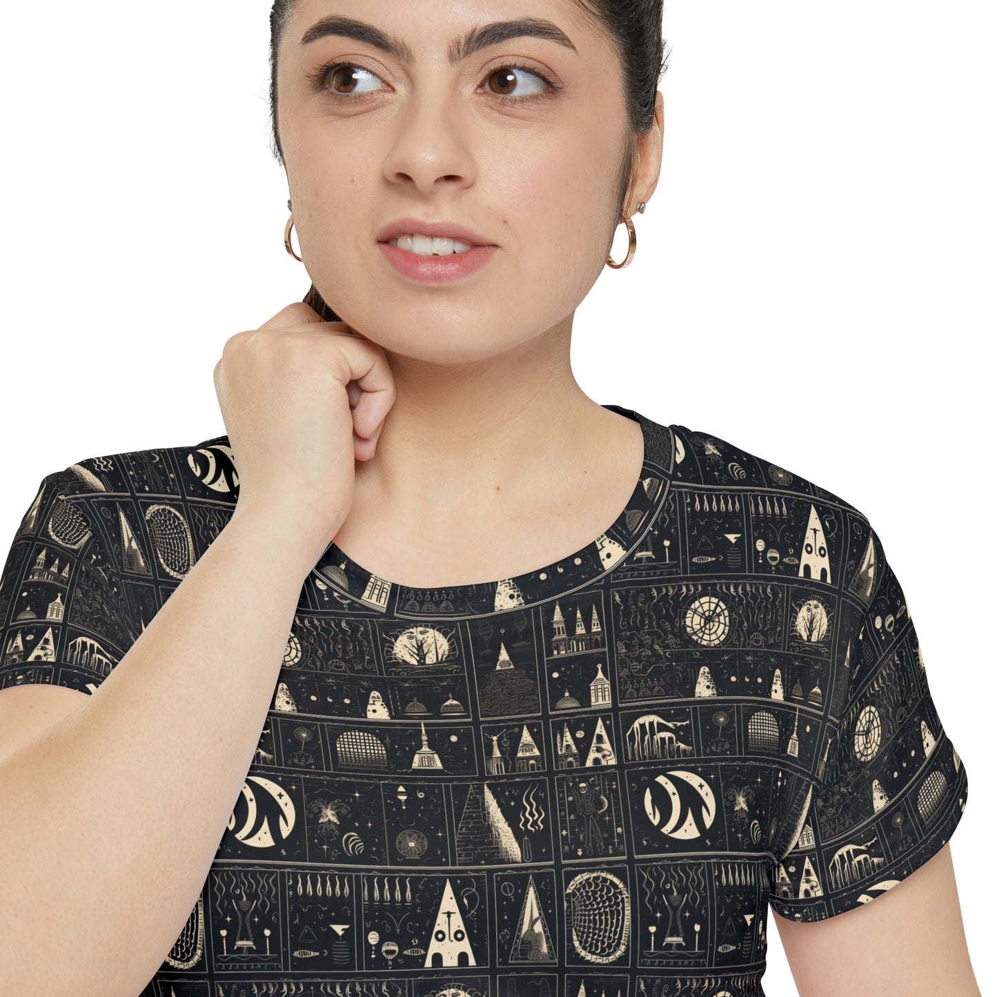 Cursed Sigils Women's Short Sleeve Shirt (AOP)
