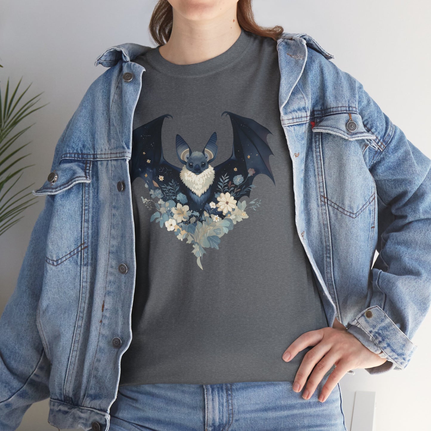 Midnight Bat Unisex Heavy Cotton Tee