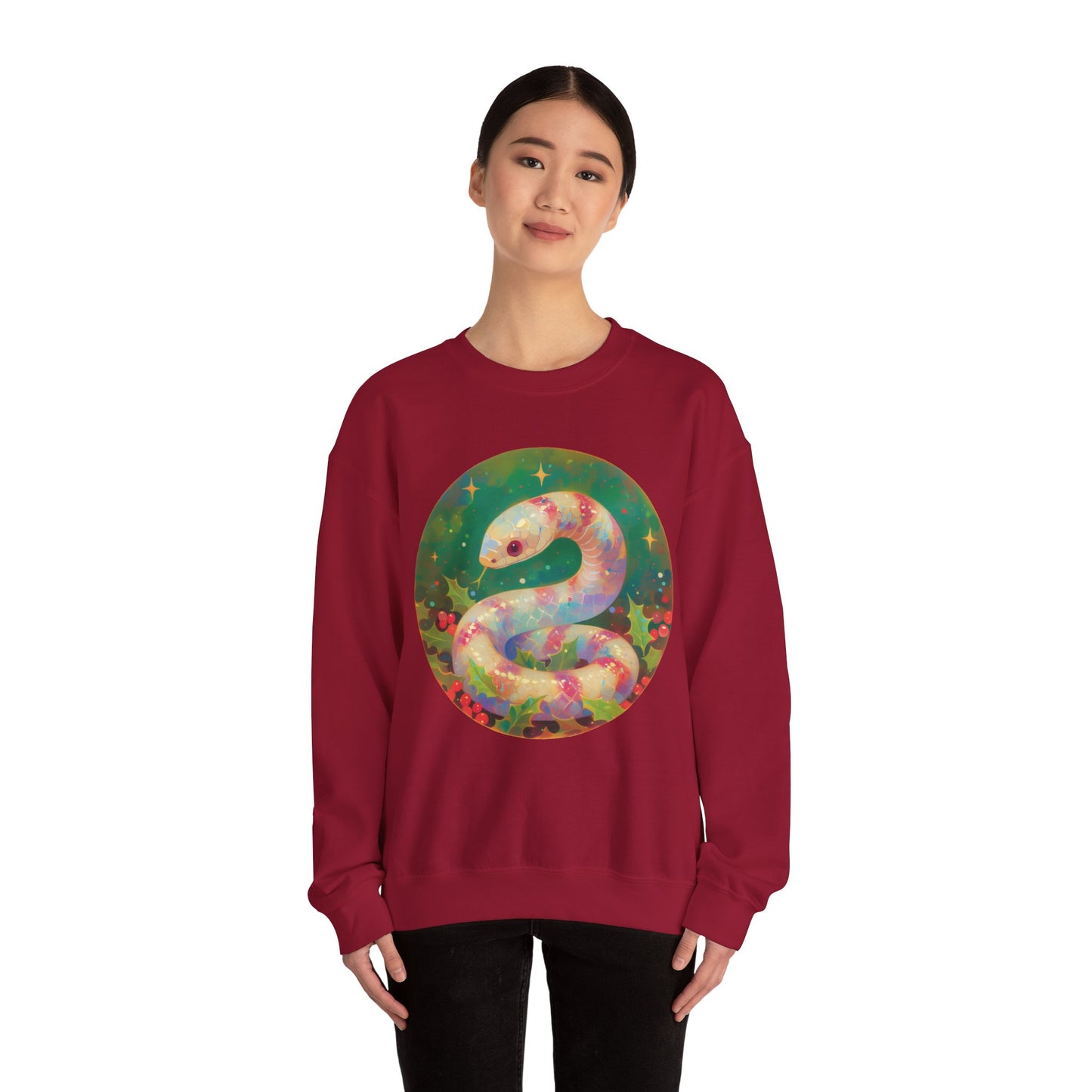 Candy Stripe Snake Unisex Heavy Blend™ Crewneck Sweatshirt