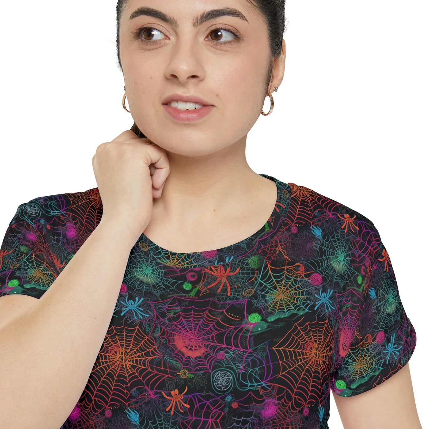 Alien Webs Women's Short Sleeve Shirt (AOP)