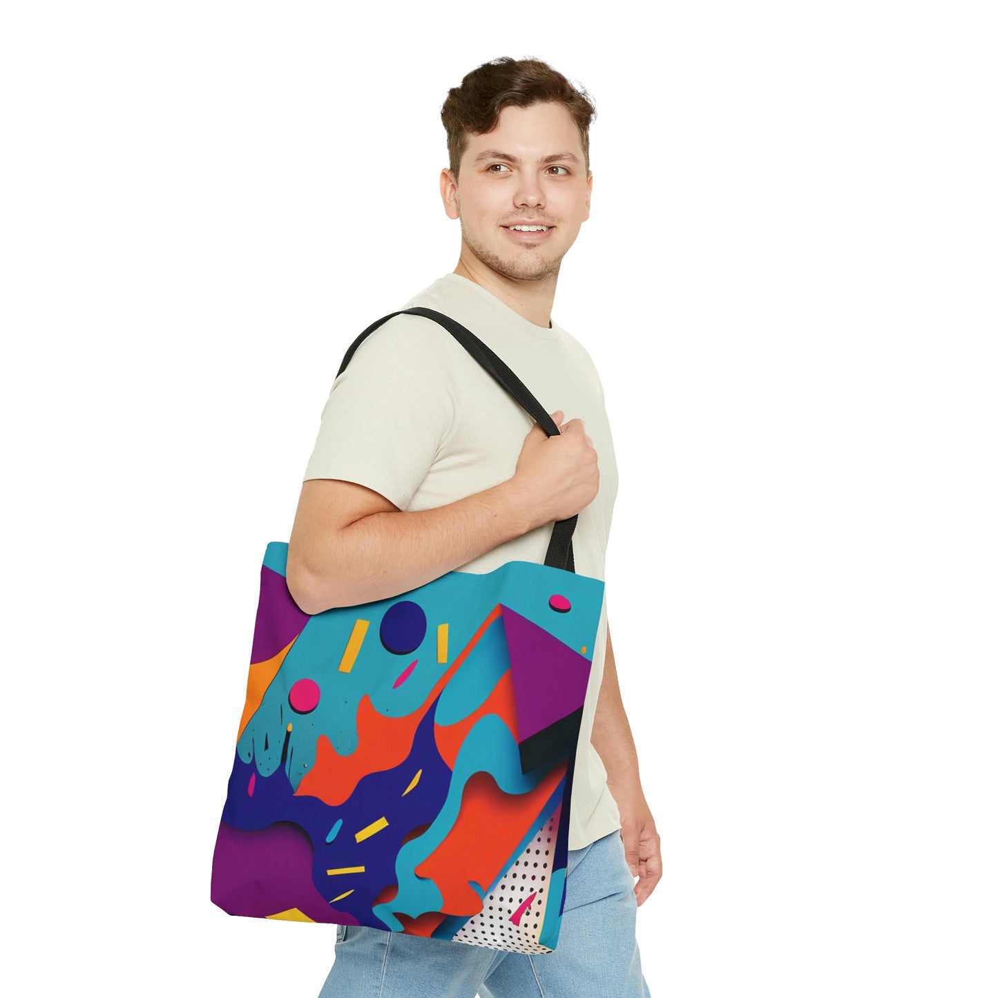 Memphis Confetti Art Tote Bag