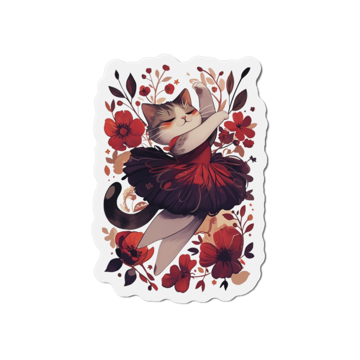 Ballet Cat Die-Cut Magnets