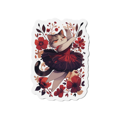 Ballet Cat Die-Cut Magnets