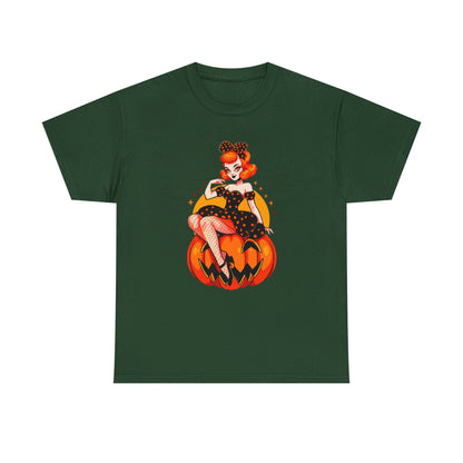 Pumpkin Pinup Unisex Heavy Cotton Tee