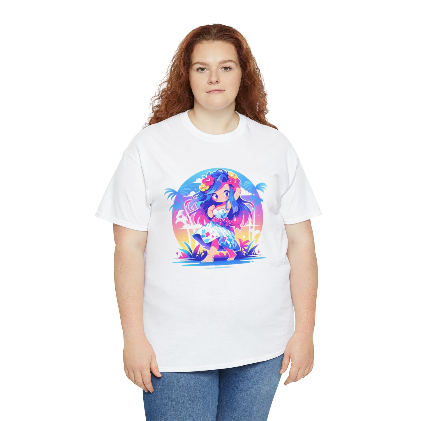 Hula Girl Unisex Heavy Cotton Tee