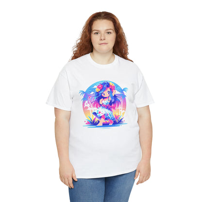 Hula Girl Unisex Heavy Cotton Tee