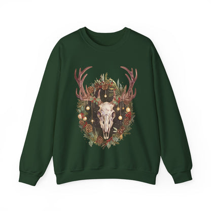 Reindeer Skull Unisex Heavy Blend™ Crewneck Sweatshirt