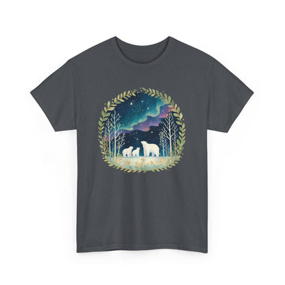 Aurora Polar Bears Unisex Heavy Cotton Tee