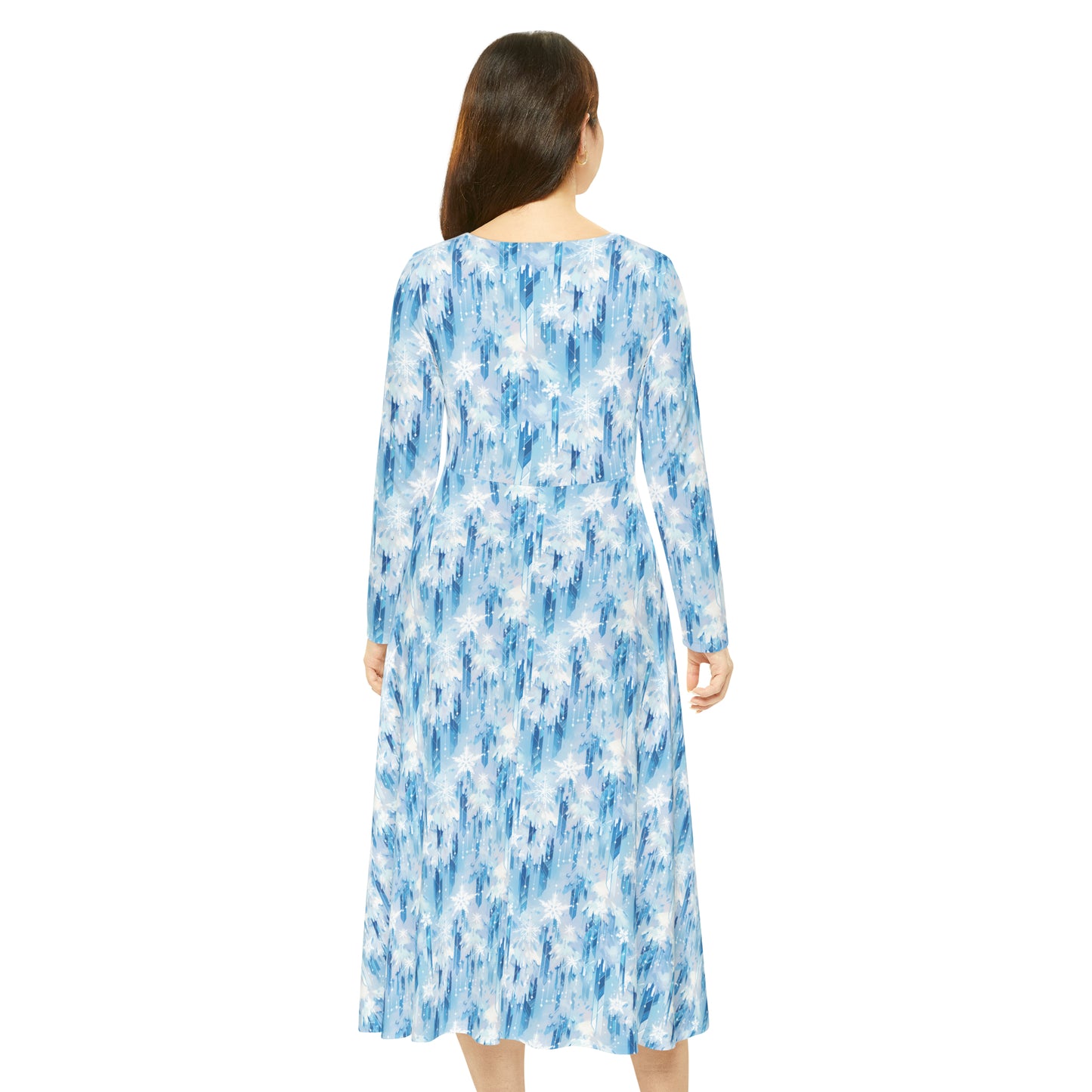 Icicles Women's Long Sleeve Dance Dress (AOP)