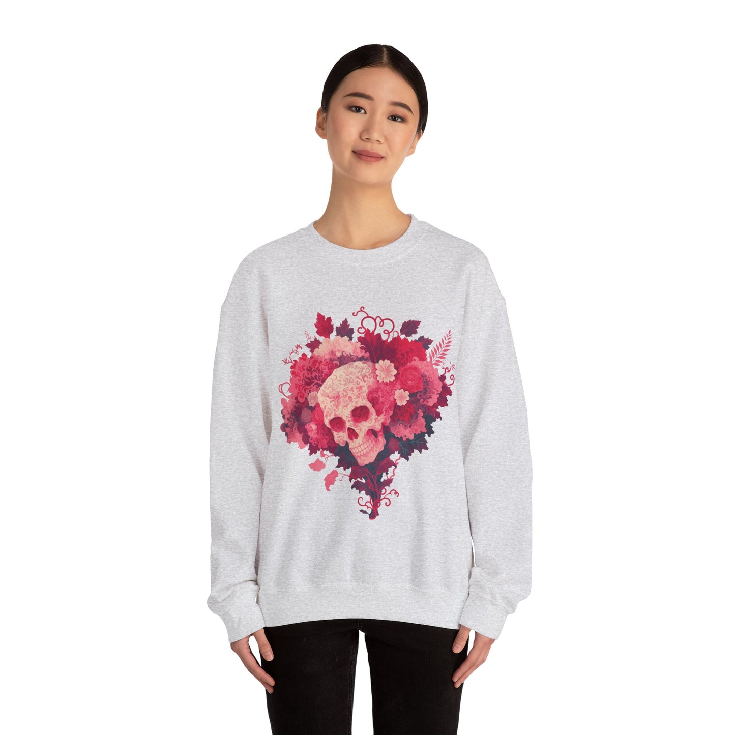 Skull Bouquet Unisex Heavy Blend™ Crewneck Sweatshirt