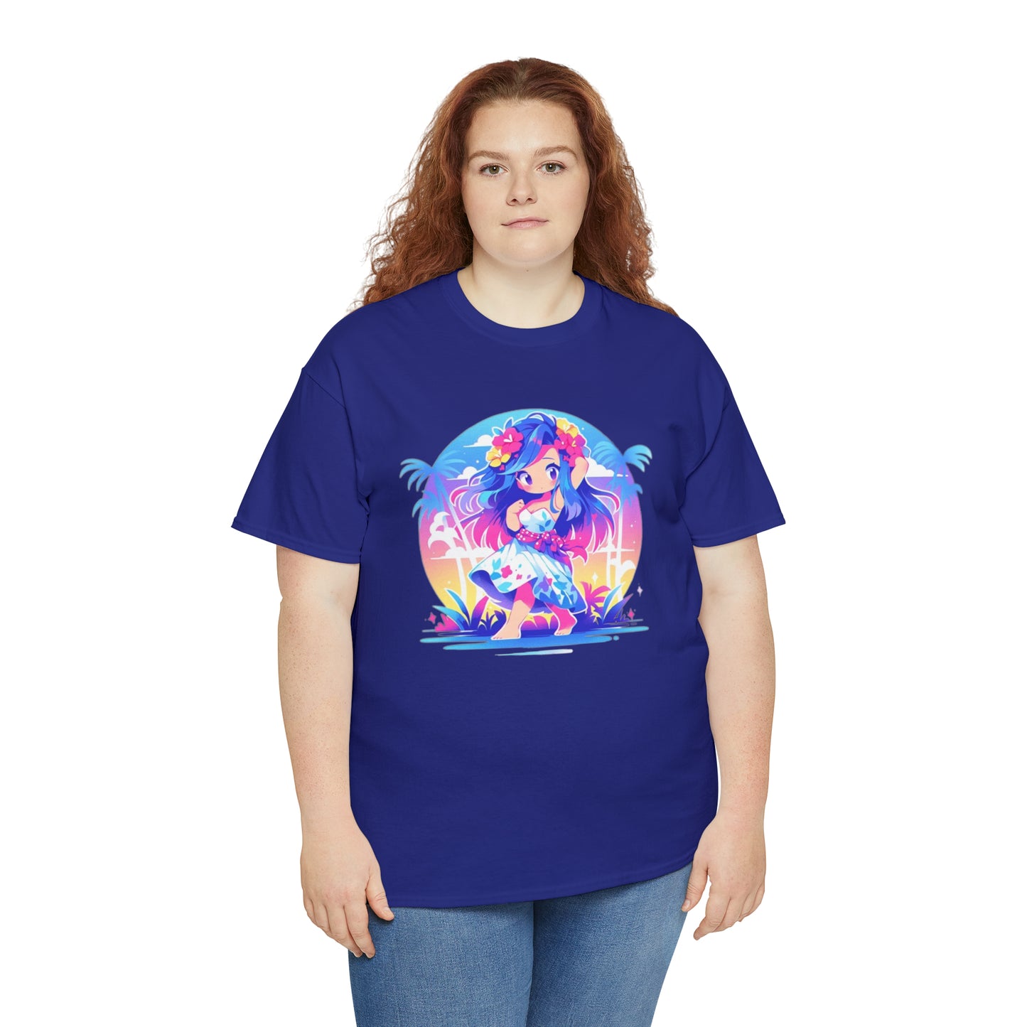 Hula Girl Unisex Heavy Cotton Tee