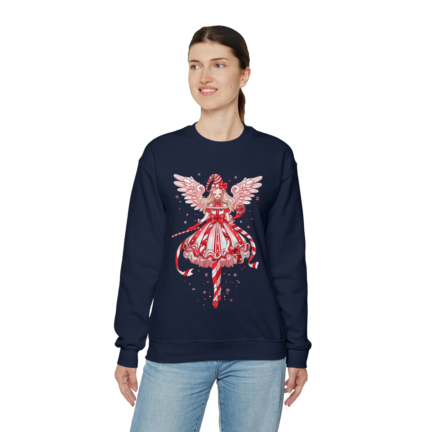 Candy Cane Angel Unisex Heavy Blend™ Crewneck Sweatshirt