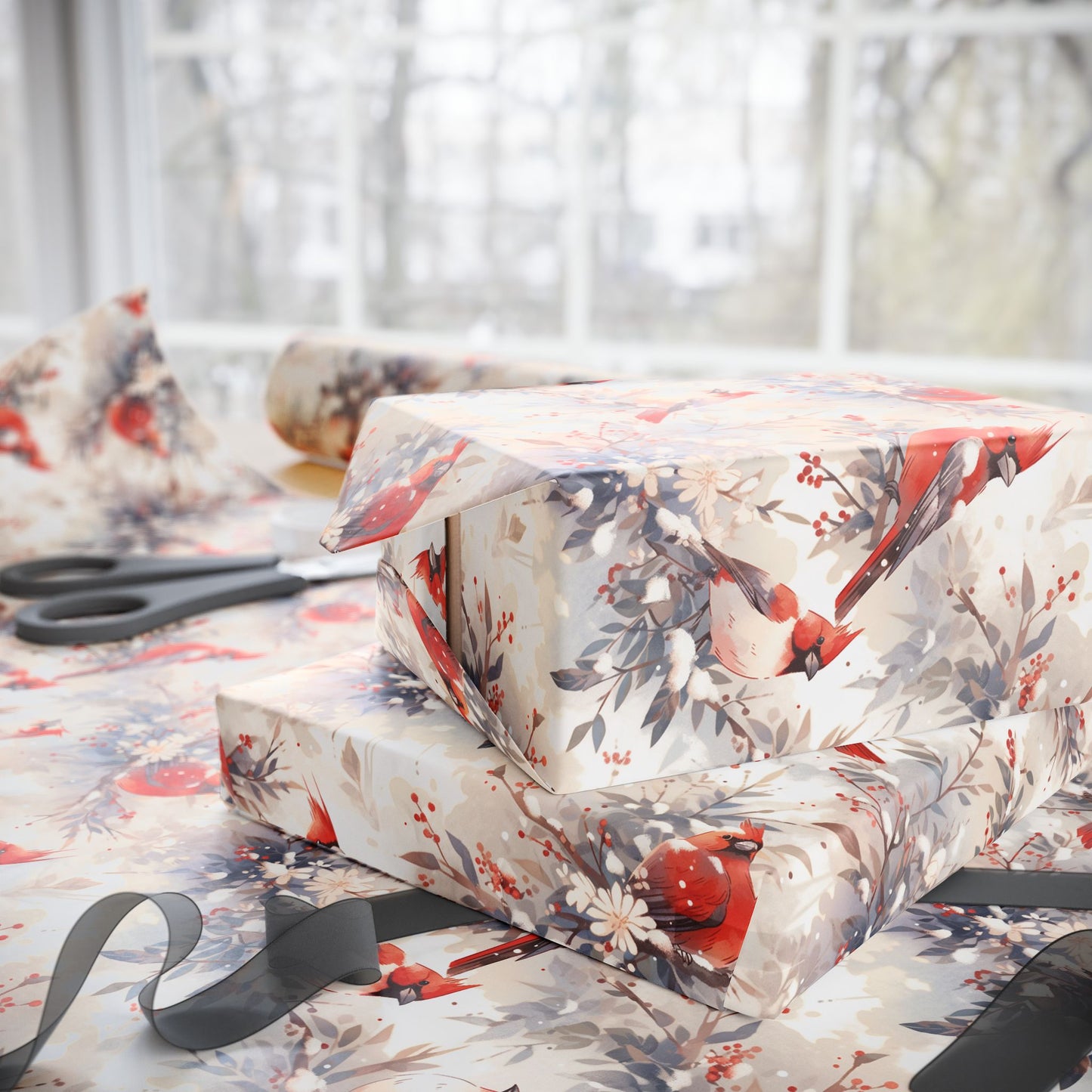 Winter Cardinals Wrapping Papers