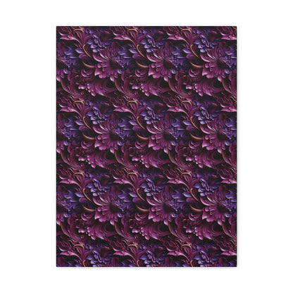 Purple Florals Canvas Gallery Wrap