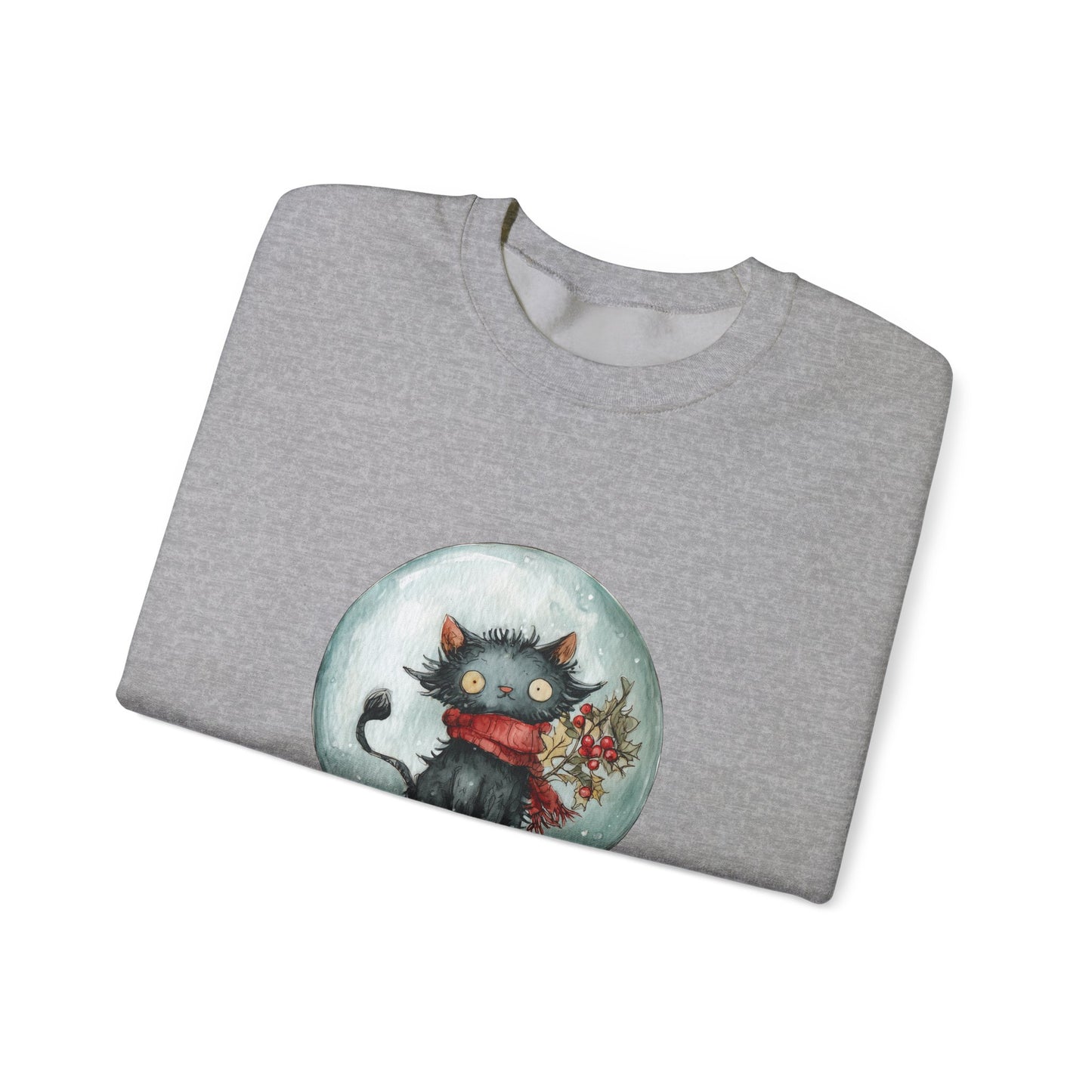Snowglobe Cat Unisex Heavy Blend™ Crewneck Sweatshirt