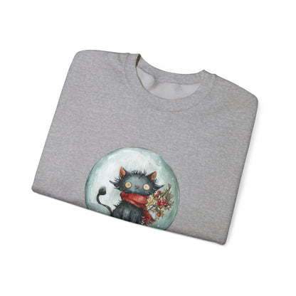 Snowglobe Cat Unisex Heavy Blend™ Crewneck Sweatshirt
