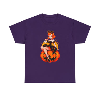 Pumpkin Pinup Unisex Heavy Cotton Tee