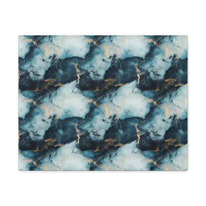 Cool Blue Marble Canvas Gallery Wrap