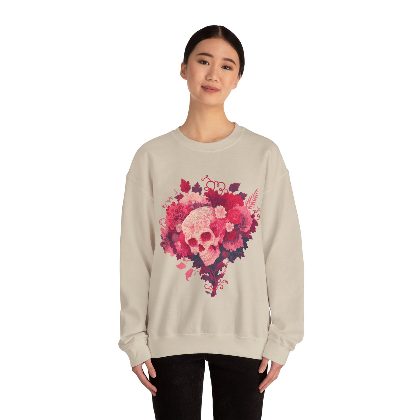 Skull Bouquet Unisex Heavy Blend™ Crewneck Sweatshirt