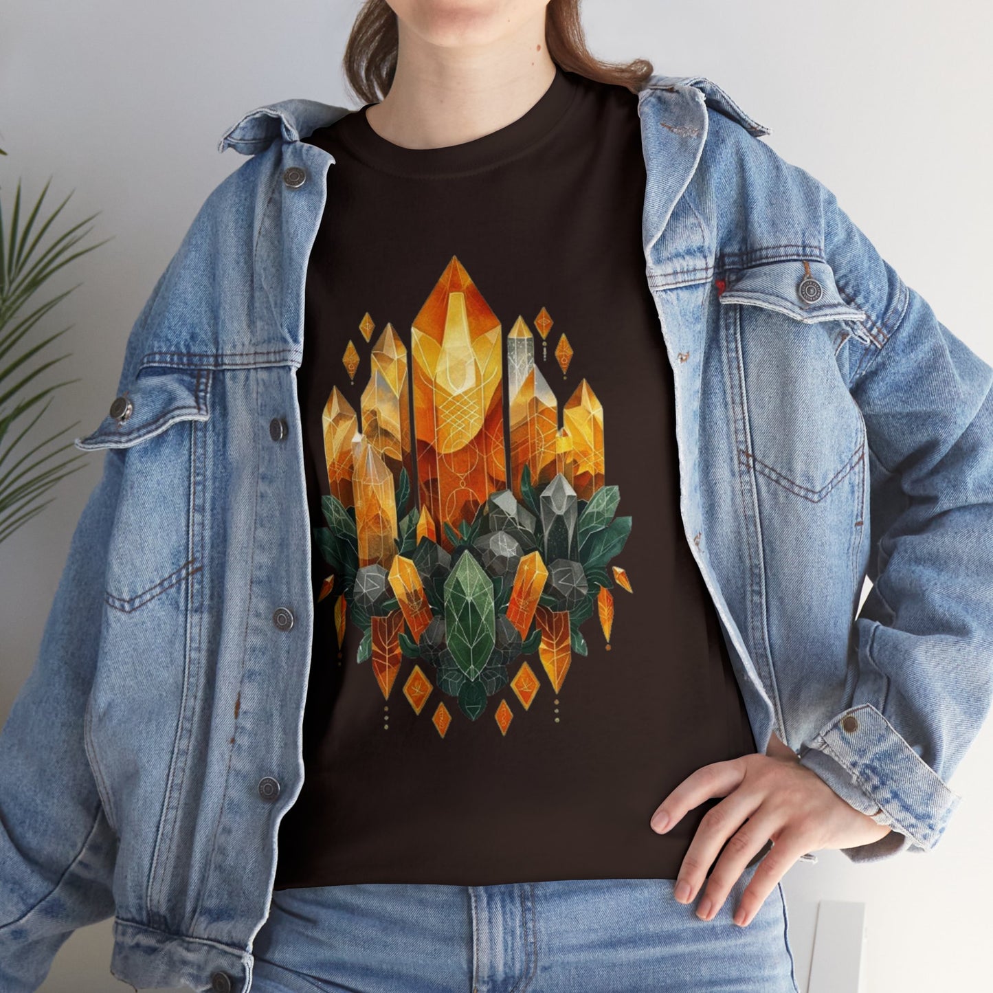 Earthen Crystal Cluster Unisex Heavy Cotton Tee
