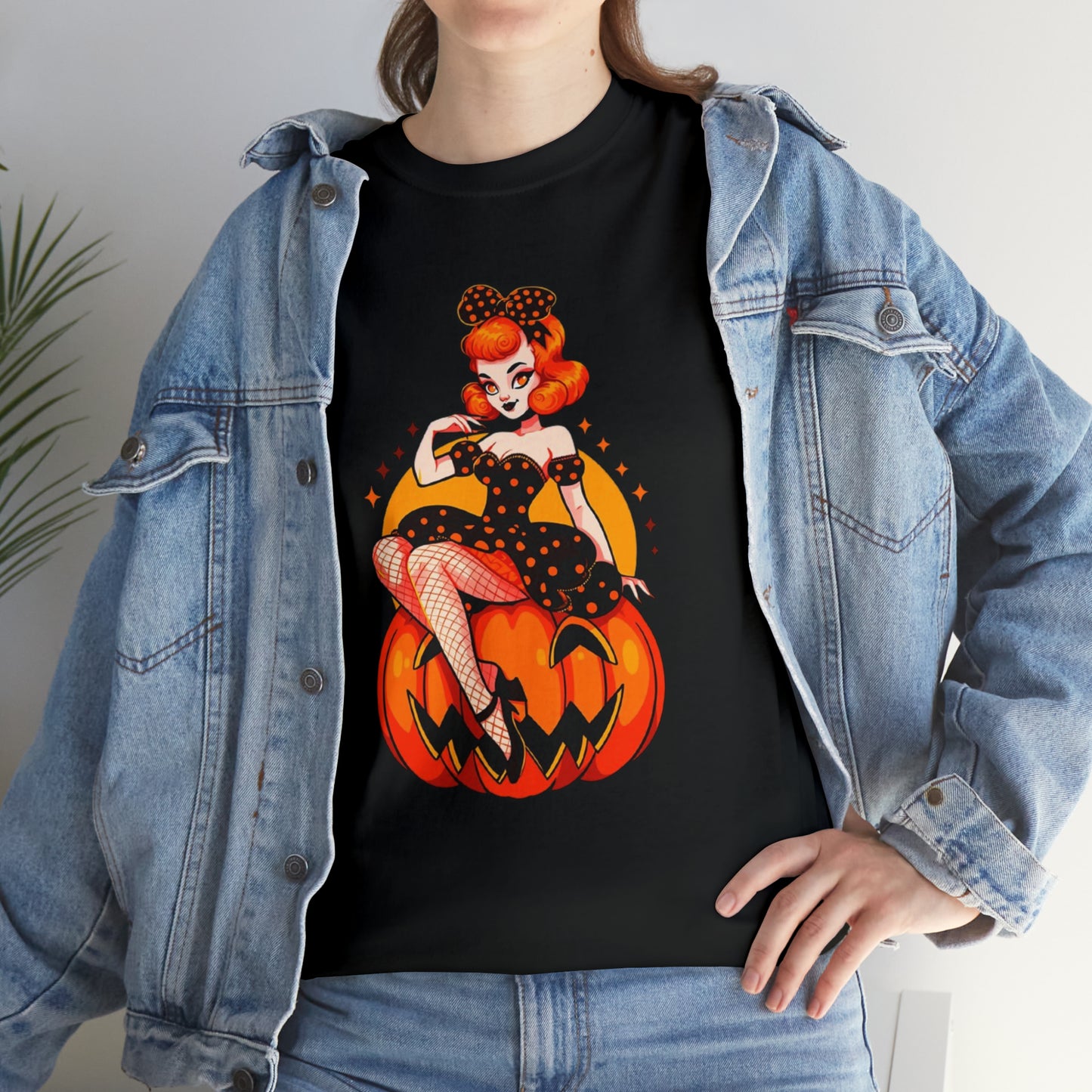Pumpkin Pinup Unisex Heavy Cotton Tee