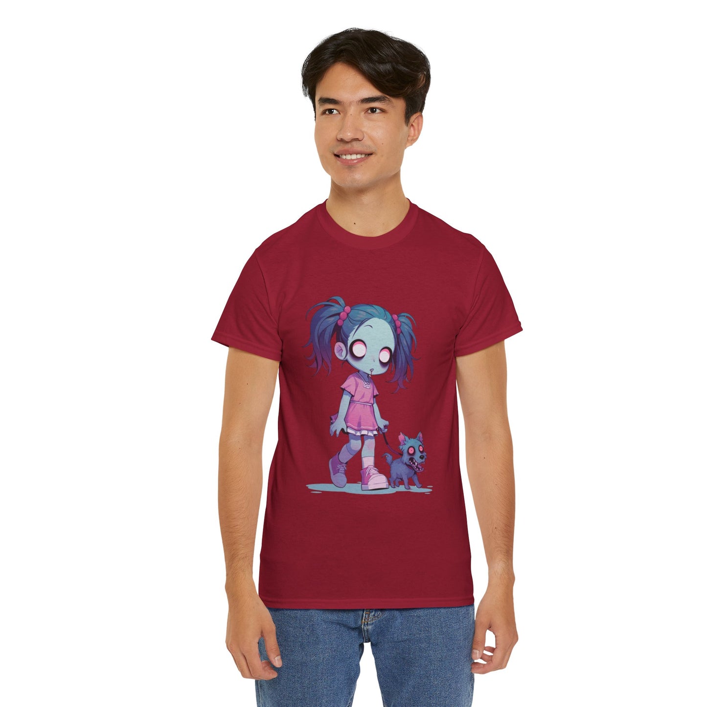 Zombie Dog Walker Unisex Heavy Cotton Tee