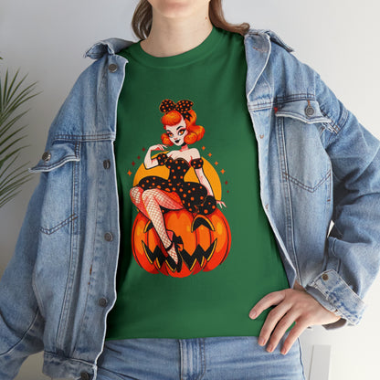 Pumpkin Pinup Unisex Heavy Cotton Tee
