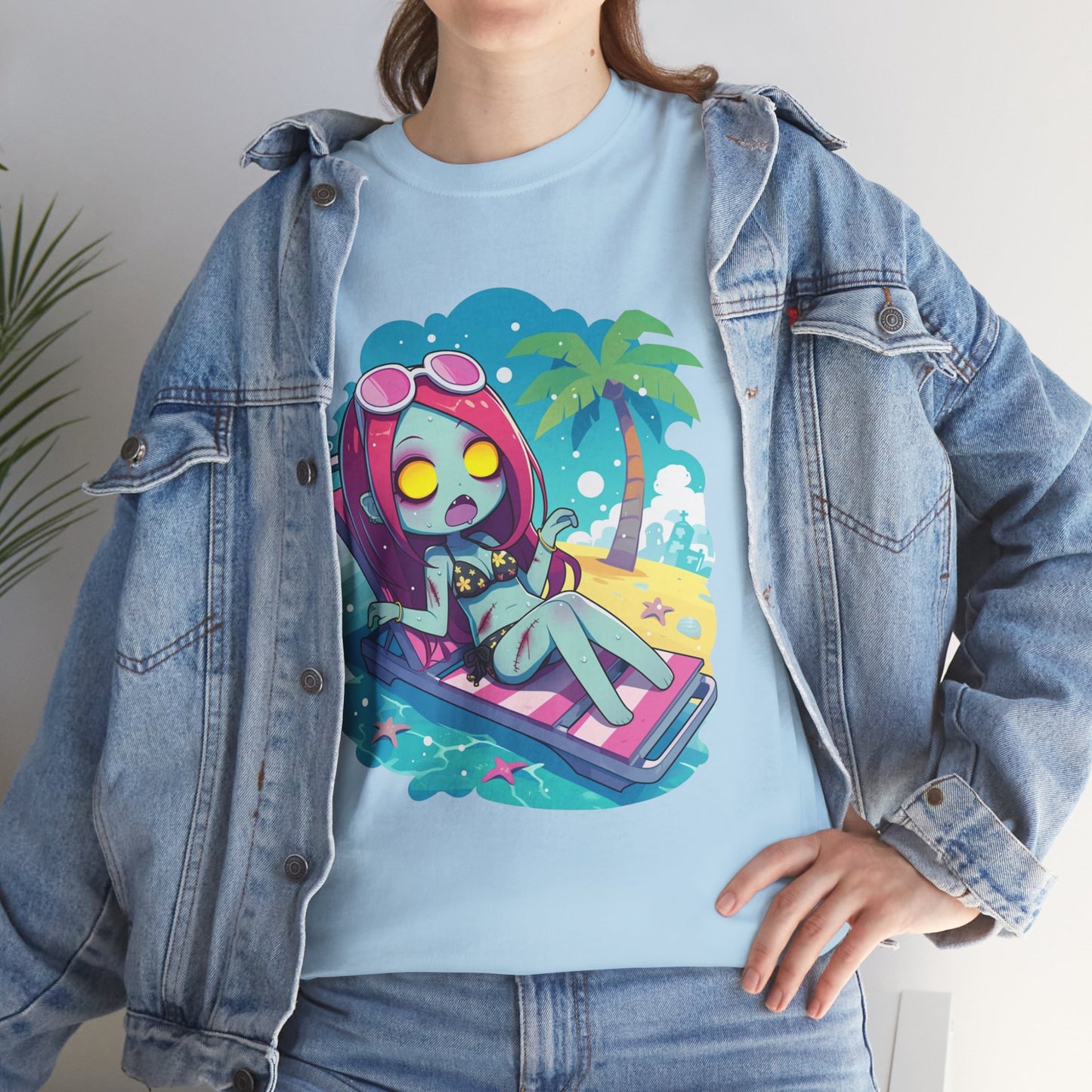 Beach Babe Zombie Unisex Heavy Cotton Tee