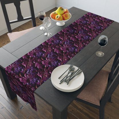 Purple Florals Table Runner (Cotton, Poly)
