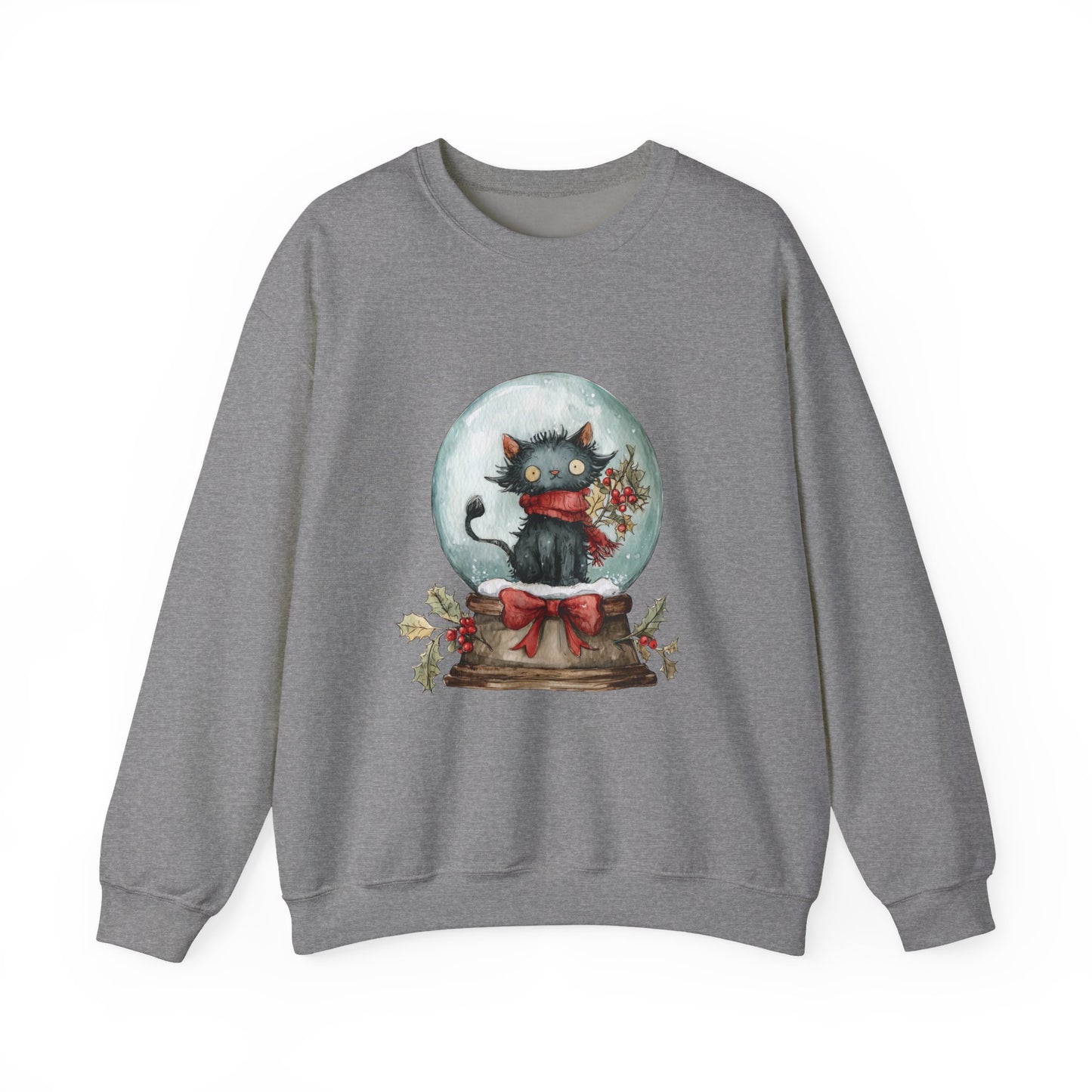Snowglobe Cat Unisex Heavy Blend™ Crewneck Sweatshirt