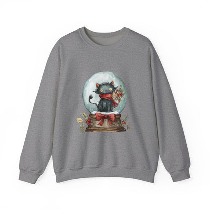 Snowglobe Cat Unisex Heavy Blend™ Crewneck Sweatshirt