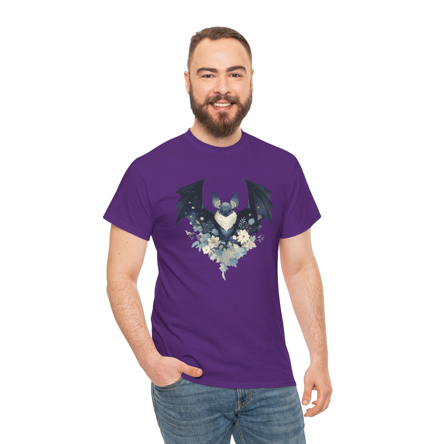Midnight Bat Unisex Heavy Cotton Tee