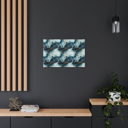 Cool Blue Marble Canvas Gallery Wrap
