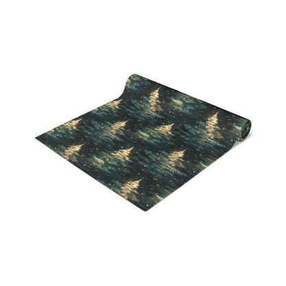 Twinkling Trees Table Runner (Cotton, Poly)