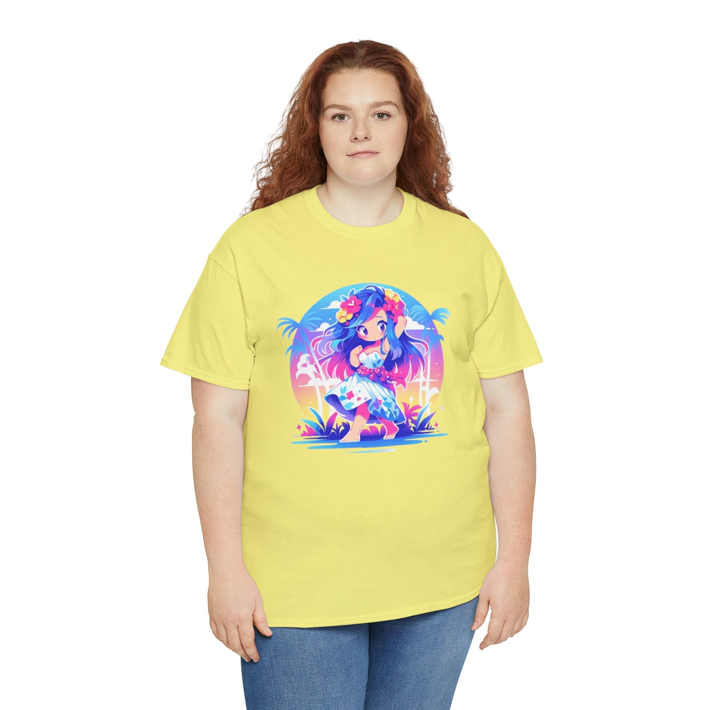 Hula Girl Unisex Heavy Cotton Tee