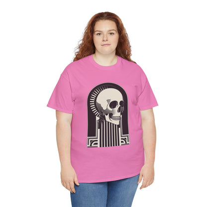 Art Deco Skull Unisex Heavy Cotton Tee