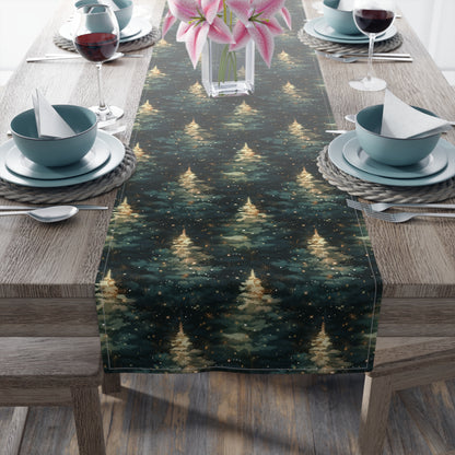 Twinkling Trees Table Runner (Cotton, Poly)