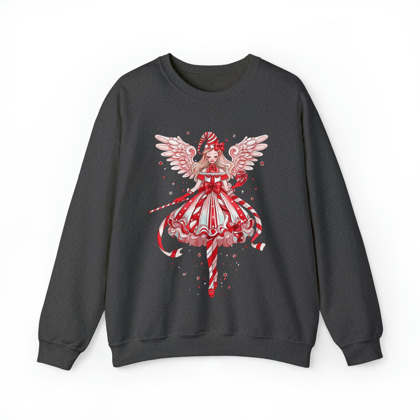 Candy Cane Angel Unisex Heavy Blend™ Crewneck Sweatshirt