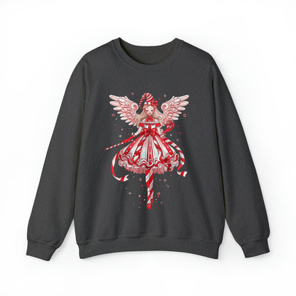 Candy Cane Angel Unisex Heavy Blend™ Crewneck Sweatshirt
