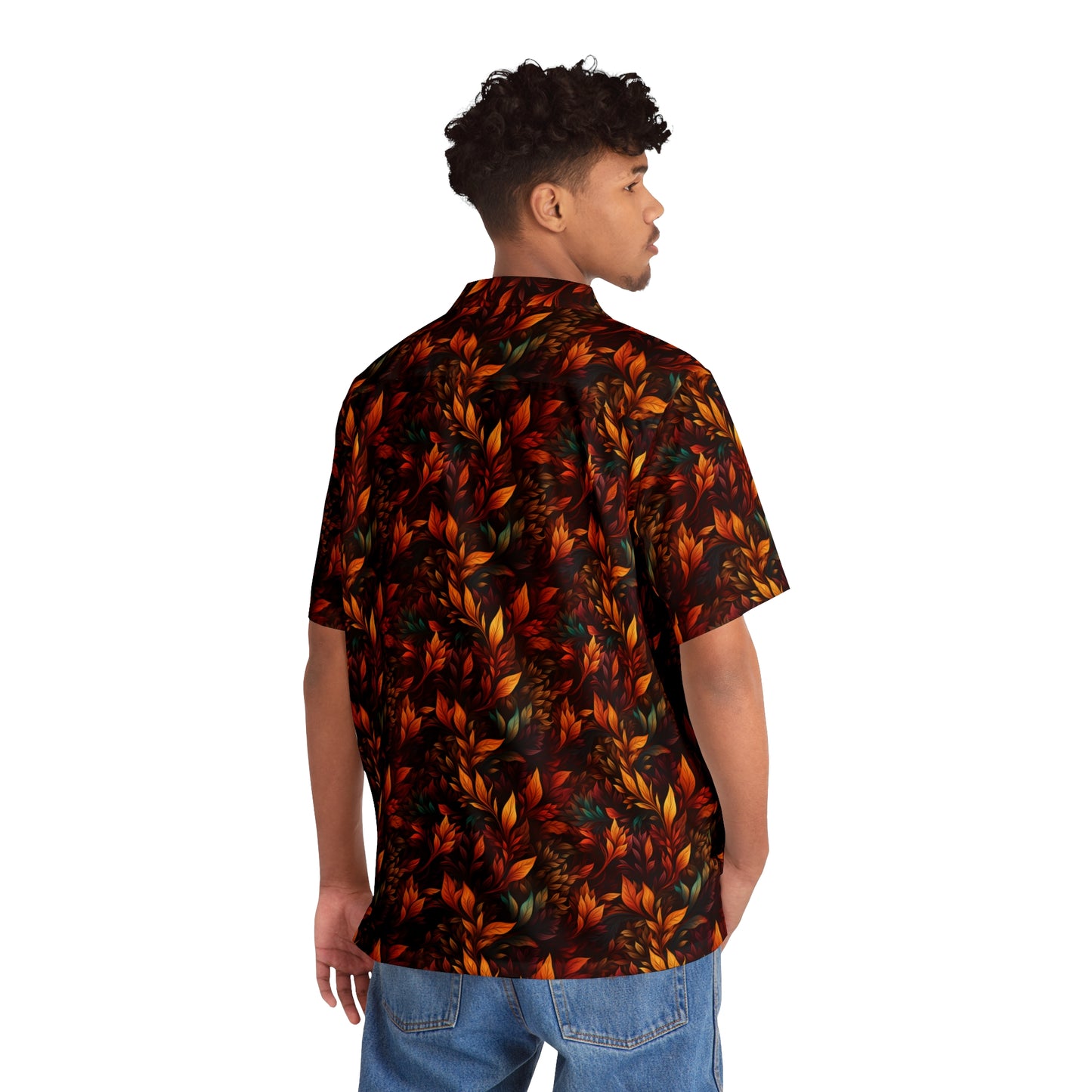 Fall Leaves Men's Hawaiian Shirt (AOP)