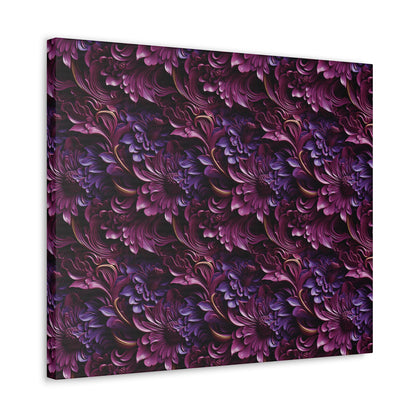 Purple Florals Canvas Gallery Wrap