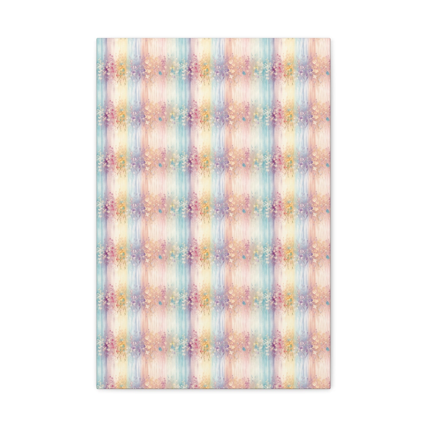 Floral Stripes Canvas Gallery Wrap
