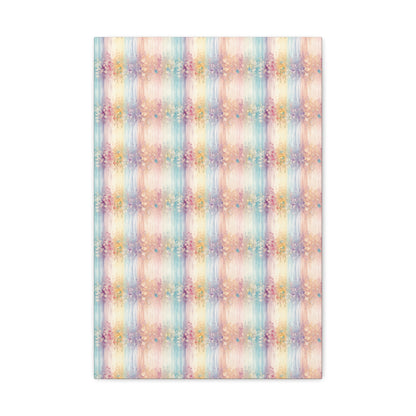 Floral Stripes Canvas Gallery Wrap