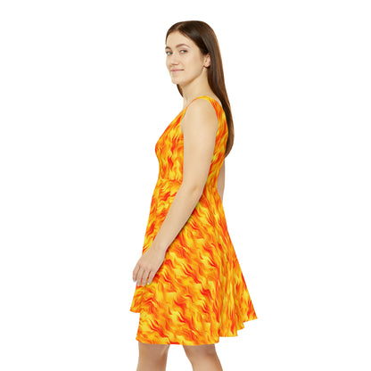 Bring the Heat Women's Skater Dress (AOP)
