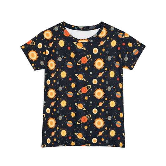 Spacing Out Women's Short Sleeve Shirt (AOP)