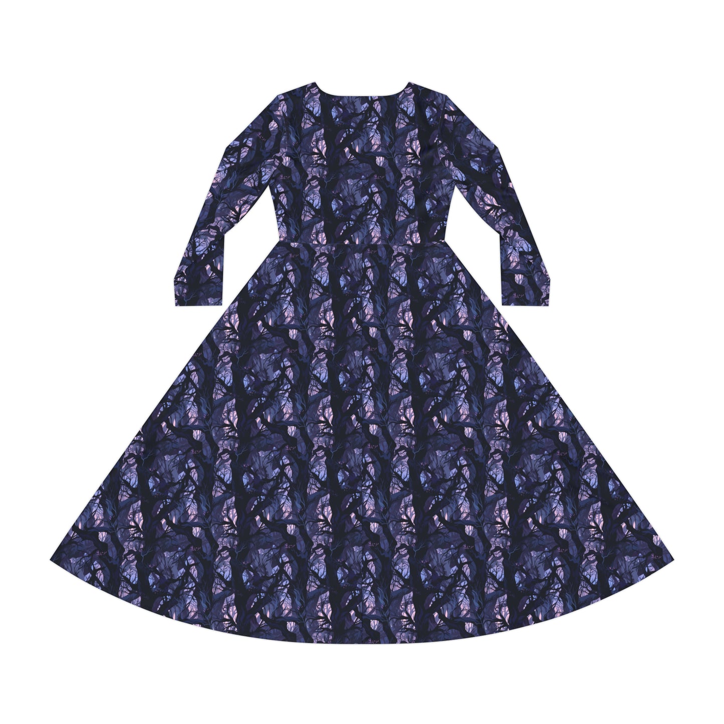 Haunted Forest Women's Long Sleeve Dance Dress (AOP)