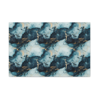 Cool Blue Marble Canvas Gallery Wrap